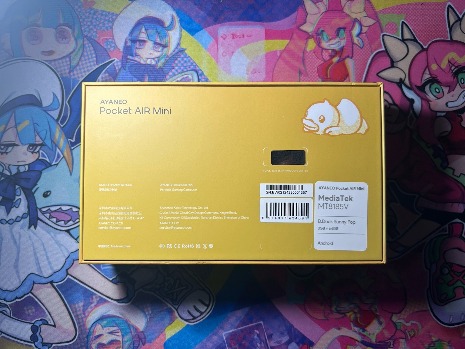Ayaneo Pocket 3GB+64GB Air Mini Duck Limited Edition Bundle w/ GAMMA OS