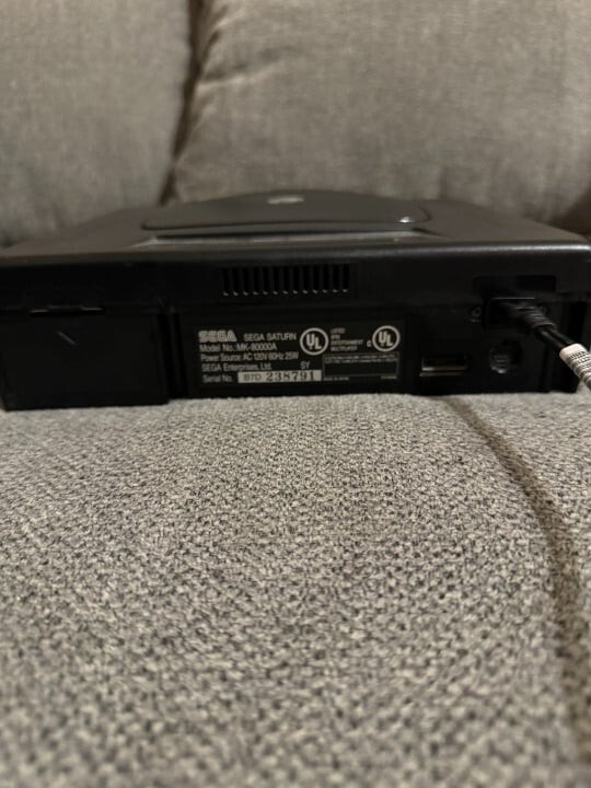 SEGA Saturn MK-80000A Black Console Only Defective Sold As-is Turns On
