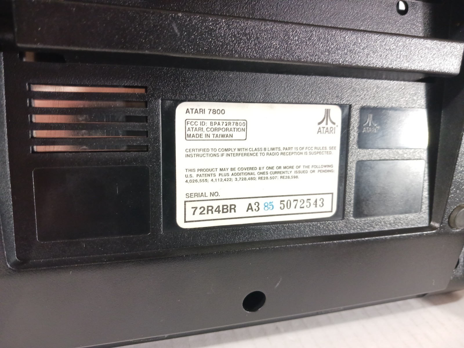 Atari 7800 Console Bundle New Power Cord Cable Adapter Tested 6 Games Lot