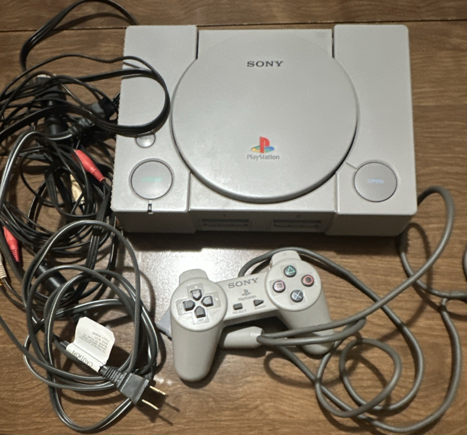 Sony PlayStation PS1 Console SCPH-5501 NTSC-U/C Gray Controller Cables