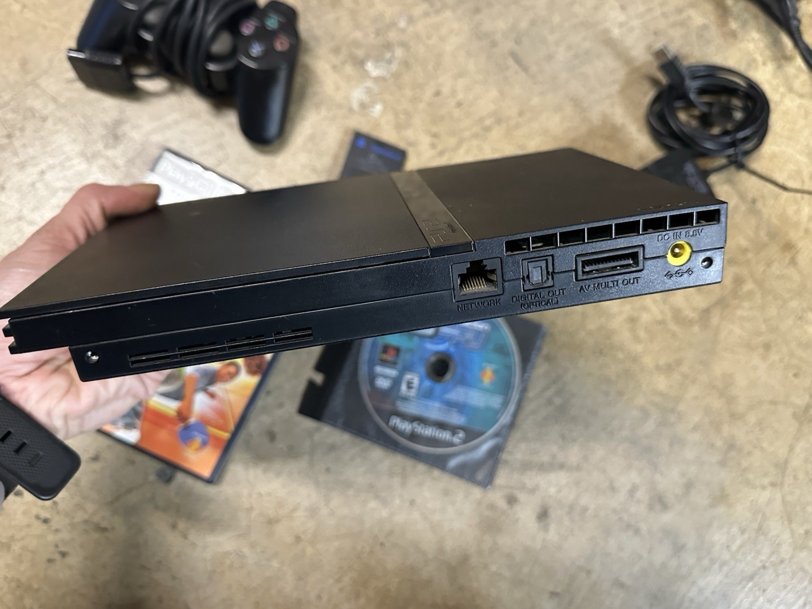 Sony PlayStation 2 Slim Console PS2 SCPH-75001 Bundle Eye Toy Camera Games