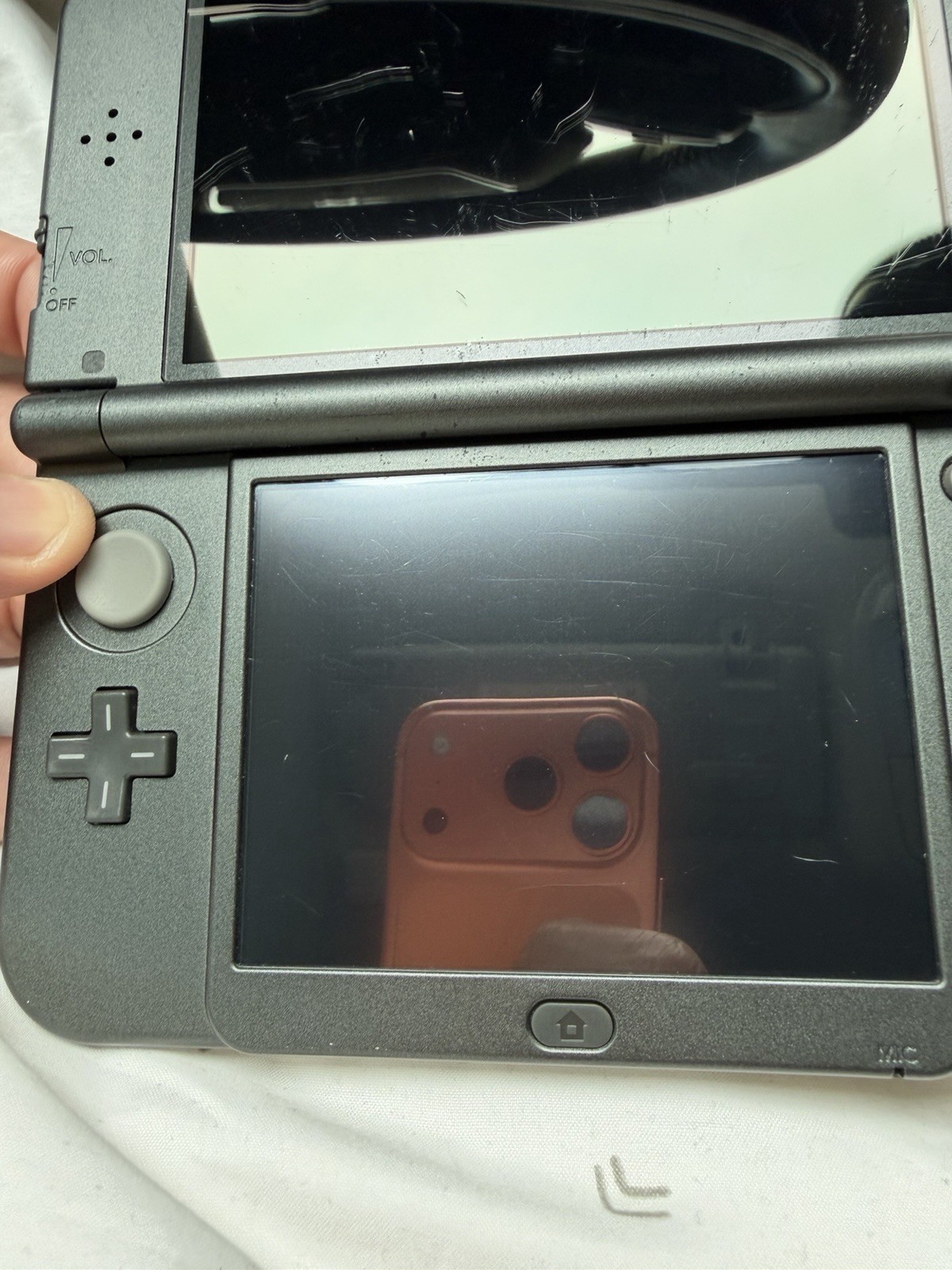 New Nintendo 3DS XL Gray Black Console Tested Great Condition R Button Sticky