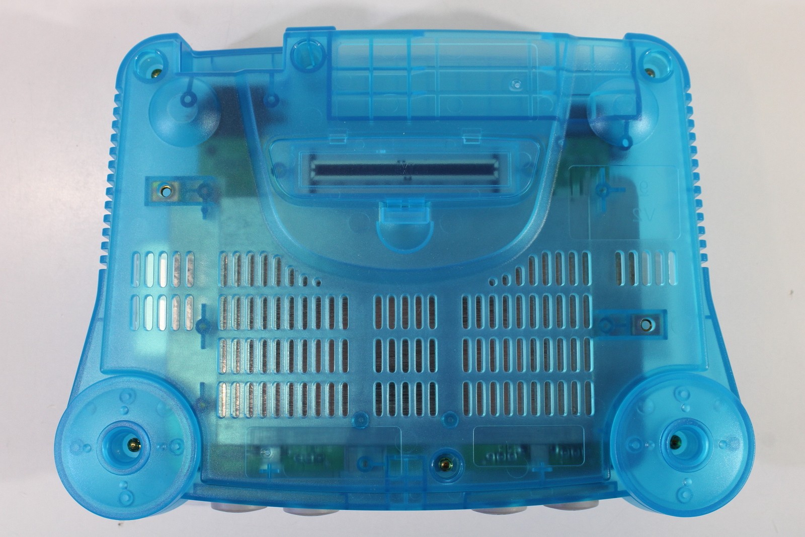 Nintendo 64 Clear Transparent Ice Blue Console Controller AC AV Bundle N64