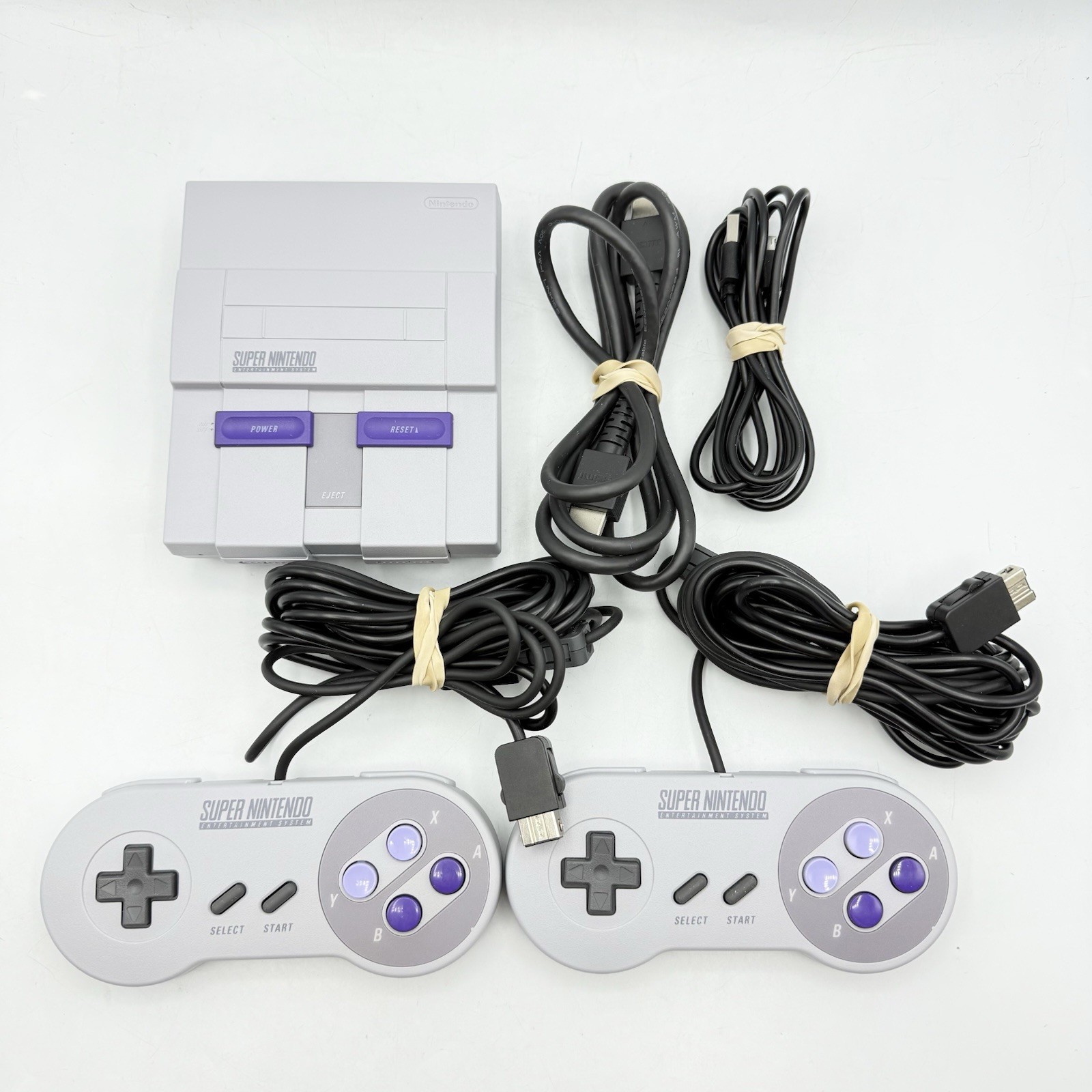 Super Nintendo SNES Mini Classic Console CLV-201 W/ 2 Controllers Cords TESTED