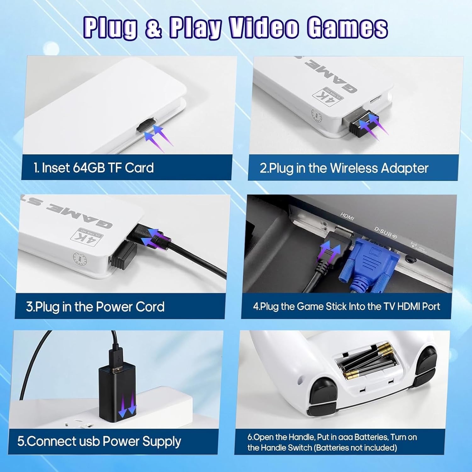 M15 Pro Console 2.4G Dual Wireless Controller Game Stick 4K Game 64gb 23 Emulato