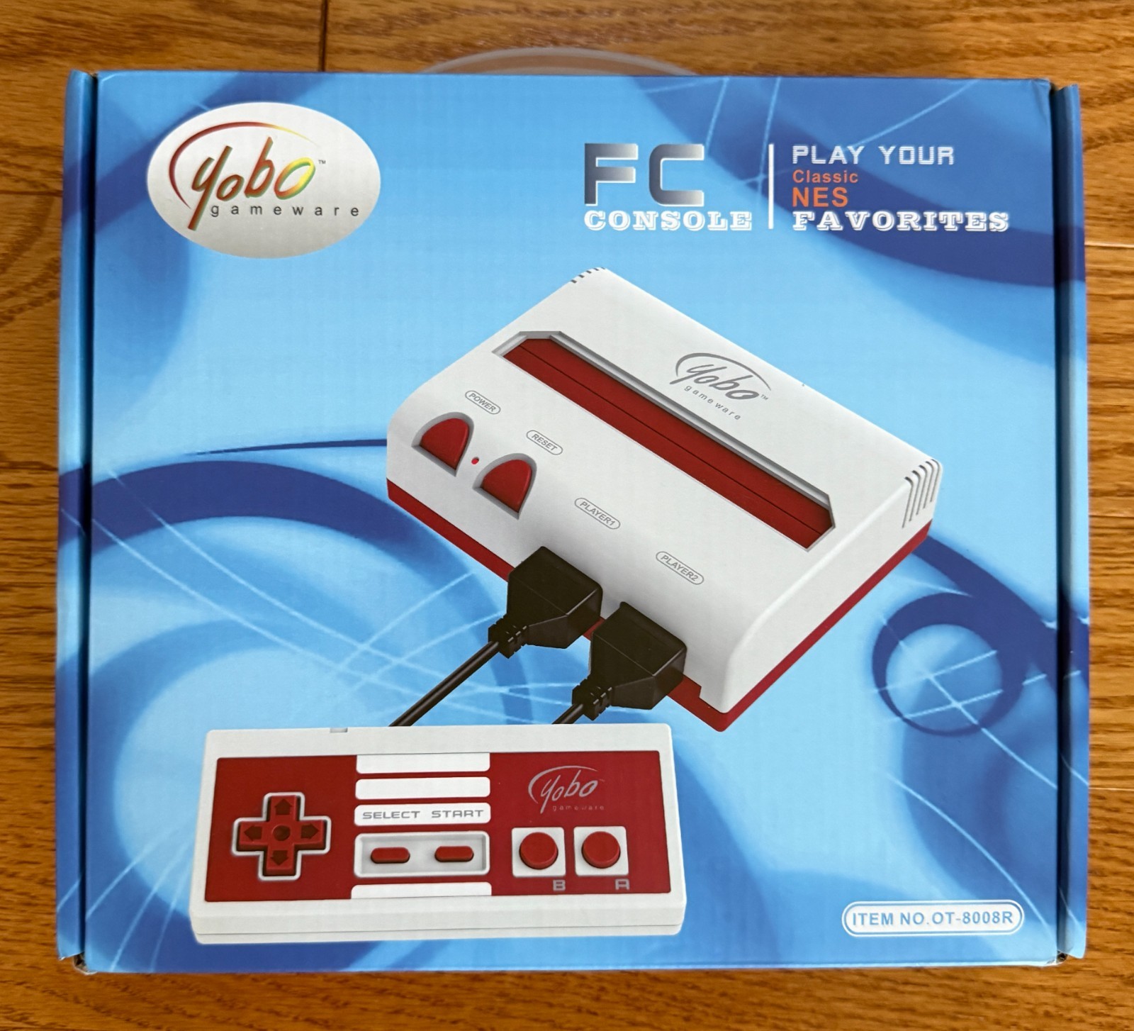 Yobo Gameware FC Console – Plays Classic NES Games – 2 Controllers Included