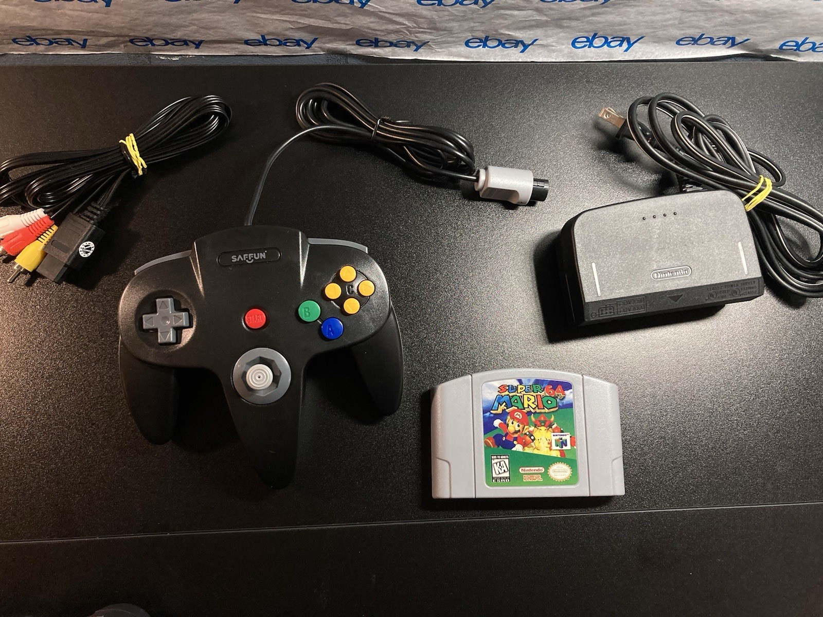 Nintendo 64 N64 Console + Super Mario 64+Controller+Cords