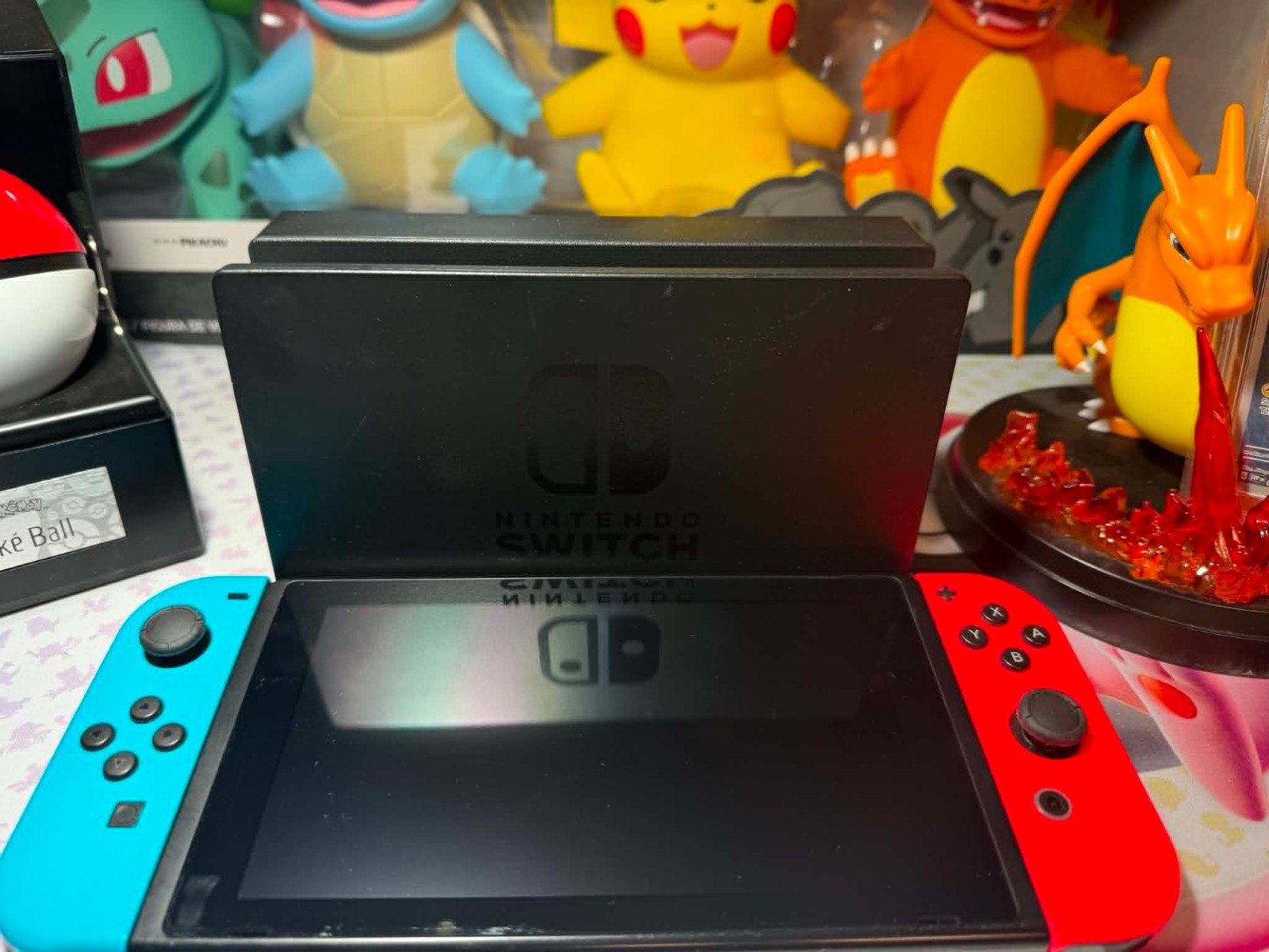 Nintendo Switch 32GB Blue/Red Joy-Con Console TESTED Some Signs Of Normal Use