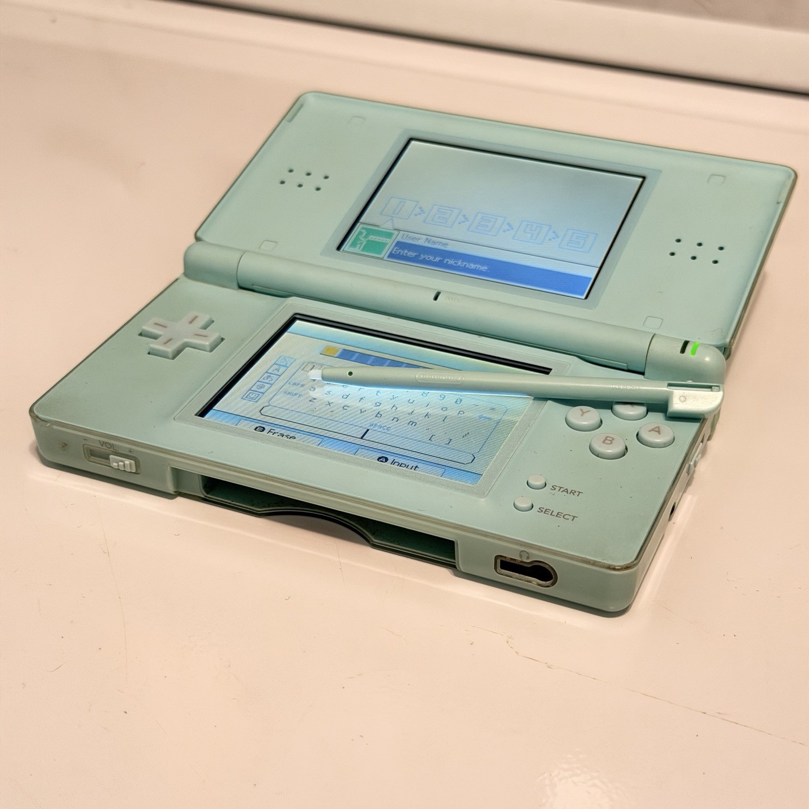 Nintendo DS Lite Mint Green Handheld Console Game System