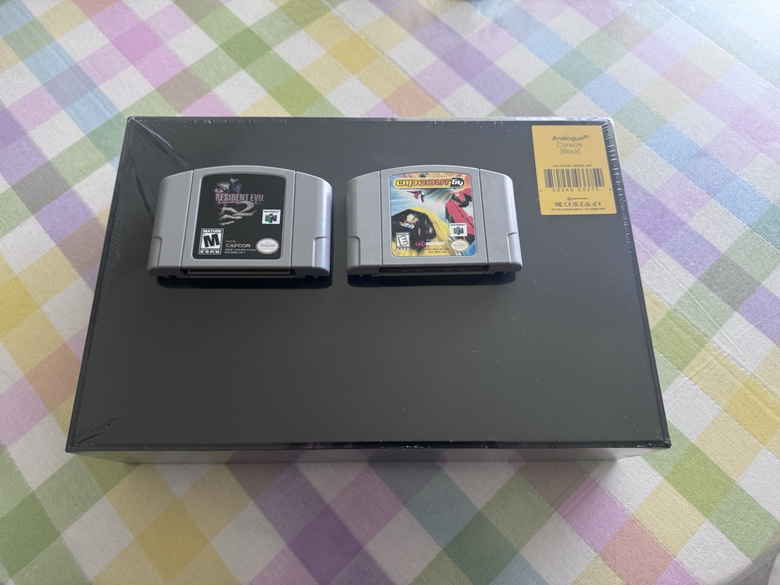 NEW Analogue 3D Console BLACK Nintendo 64 + Game Bundle! RE2, Wipeout PLZ READ!