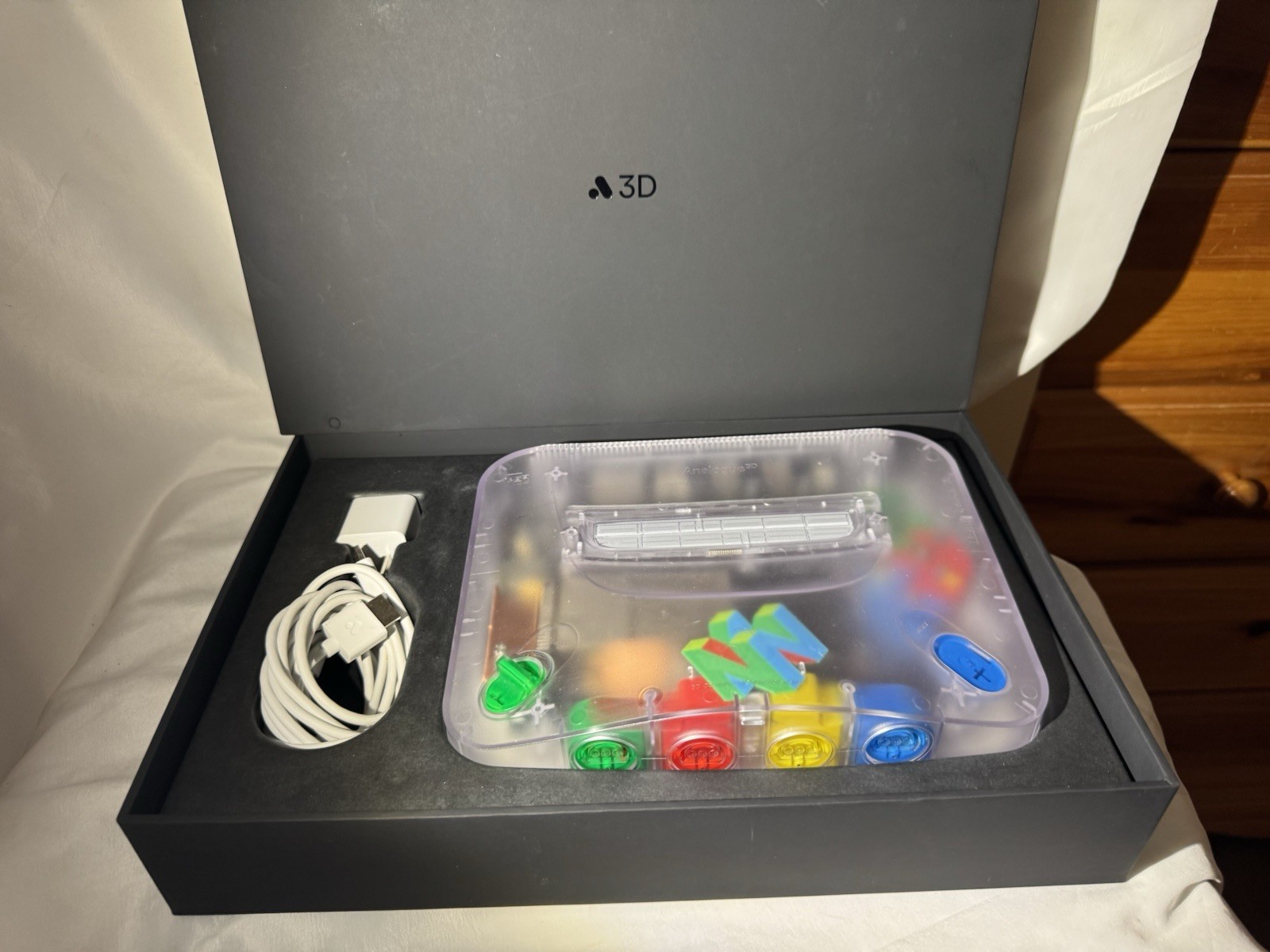 Custom Analogue 3D Console Limited Edition Clear W/ Pokemon Controller & OEM Bag