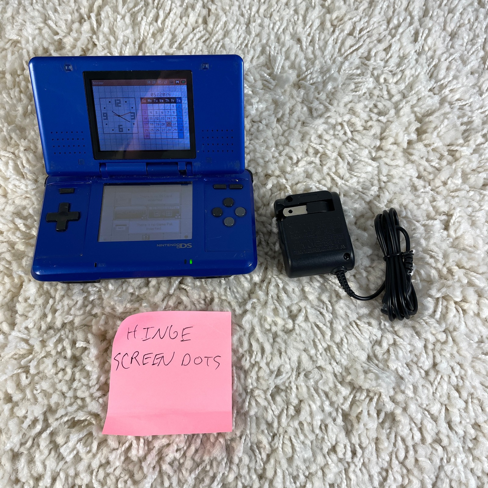 Nintendo DS Original NTR-001 Cobalt Blue Handheld Console System READ
