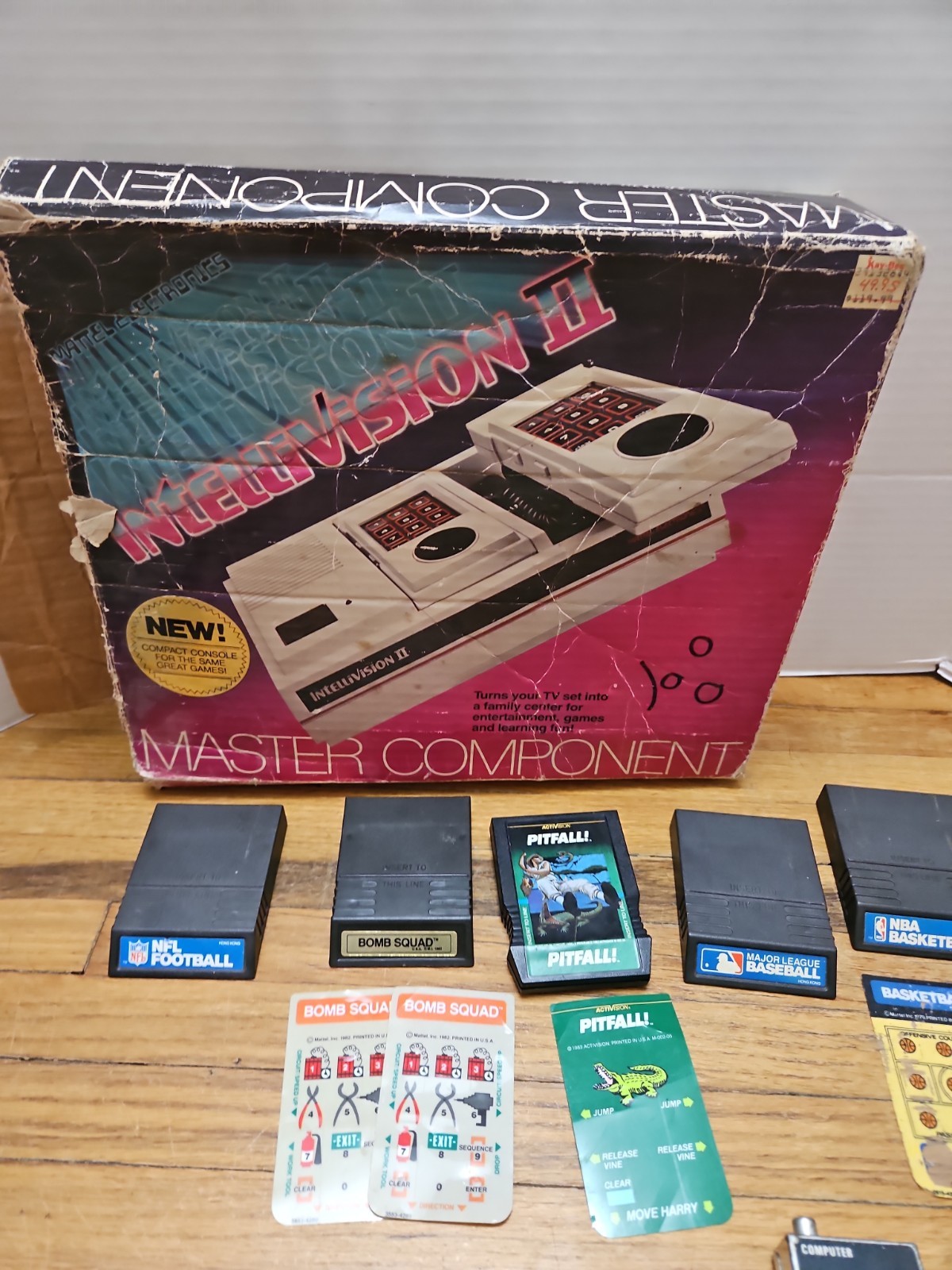 Mattel Electronics Intellivision II Console Master Component In Box With 6 Games