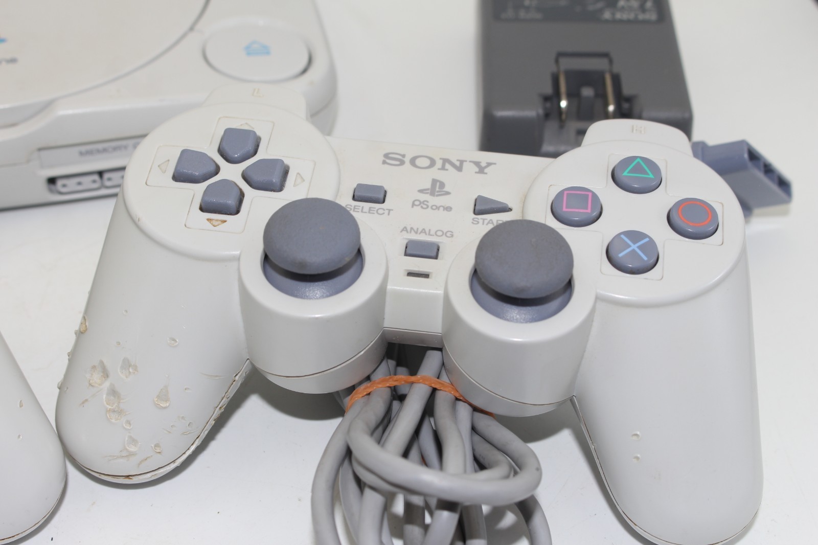 Sony PSOne Game Console, Grey Analog Controller, AV and Power Supply – Tested