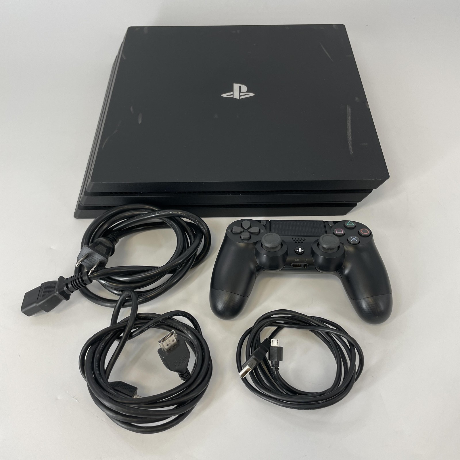 Sony PlayStation 4 Pro Console Black 1TB w/ Controller/HDMI/Power Cord – Good