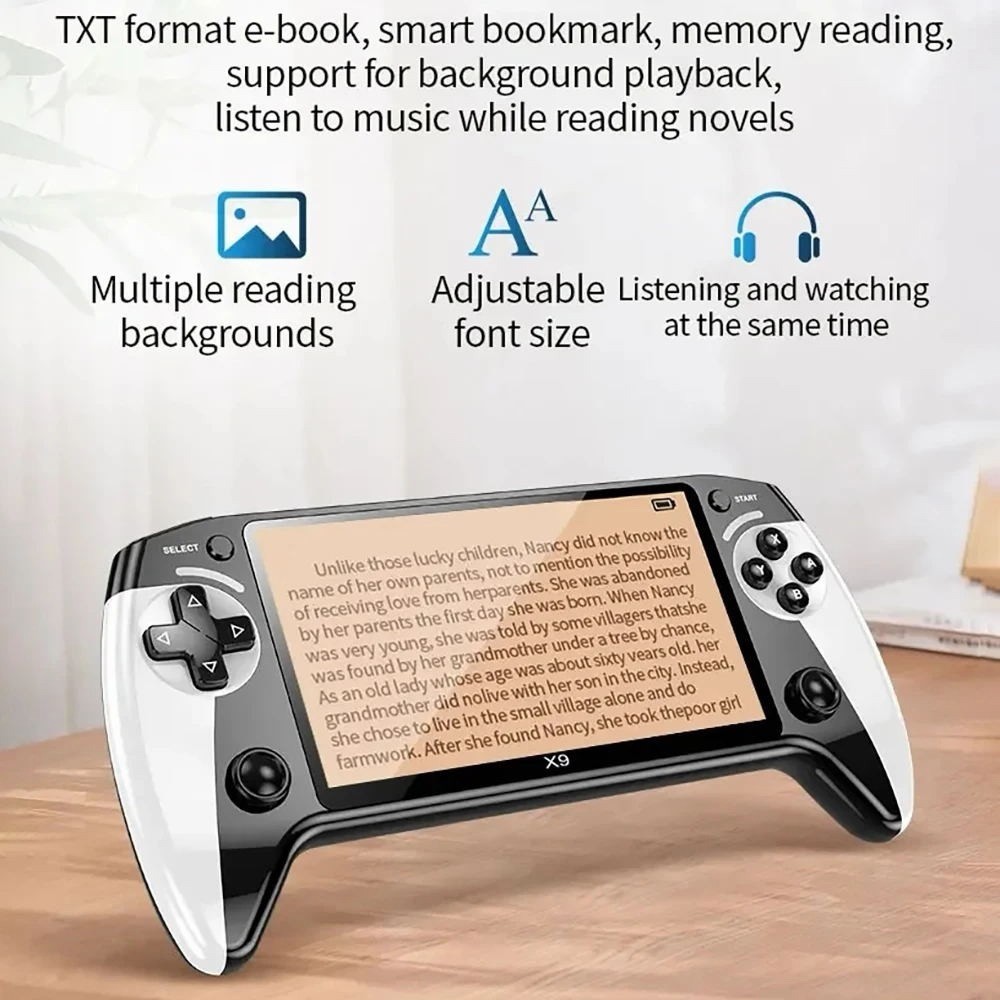 X9 Handheld Game Console 8G 2000+ Games 5.5 Inch 1500mAh Retro Video Game Player