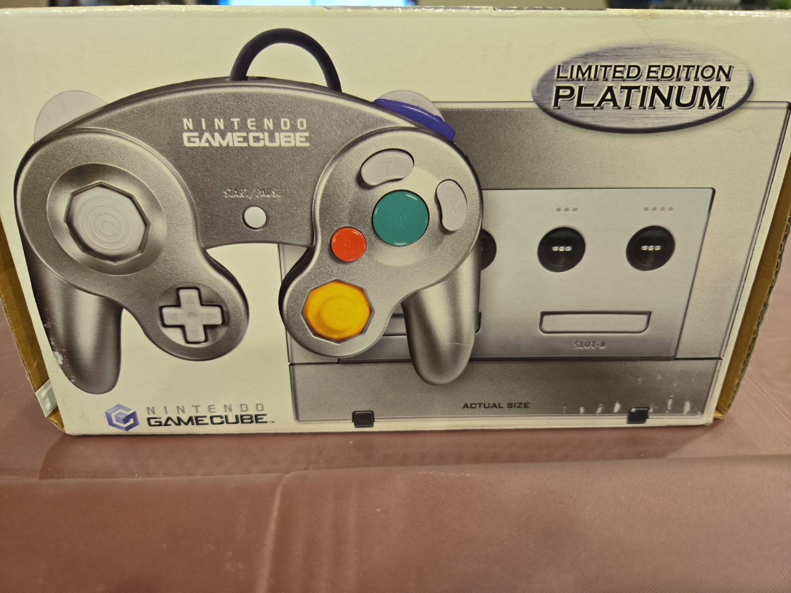 Platinum Nintendo GameCube Limited Edition Console System With Cords box booklet