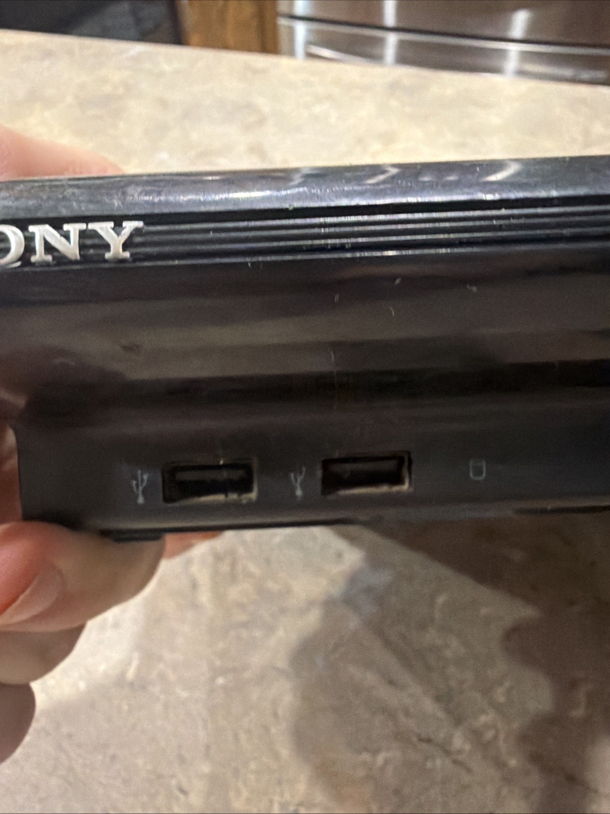 Sony PlayStation 3 PS3 Super Slim Black Console CECH-4001B Untested