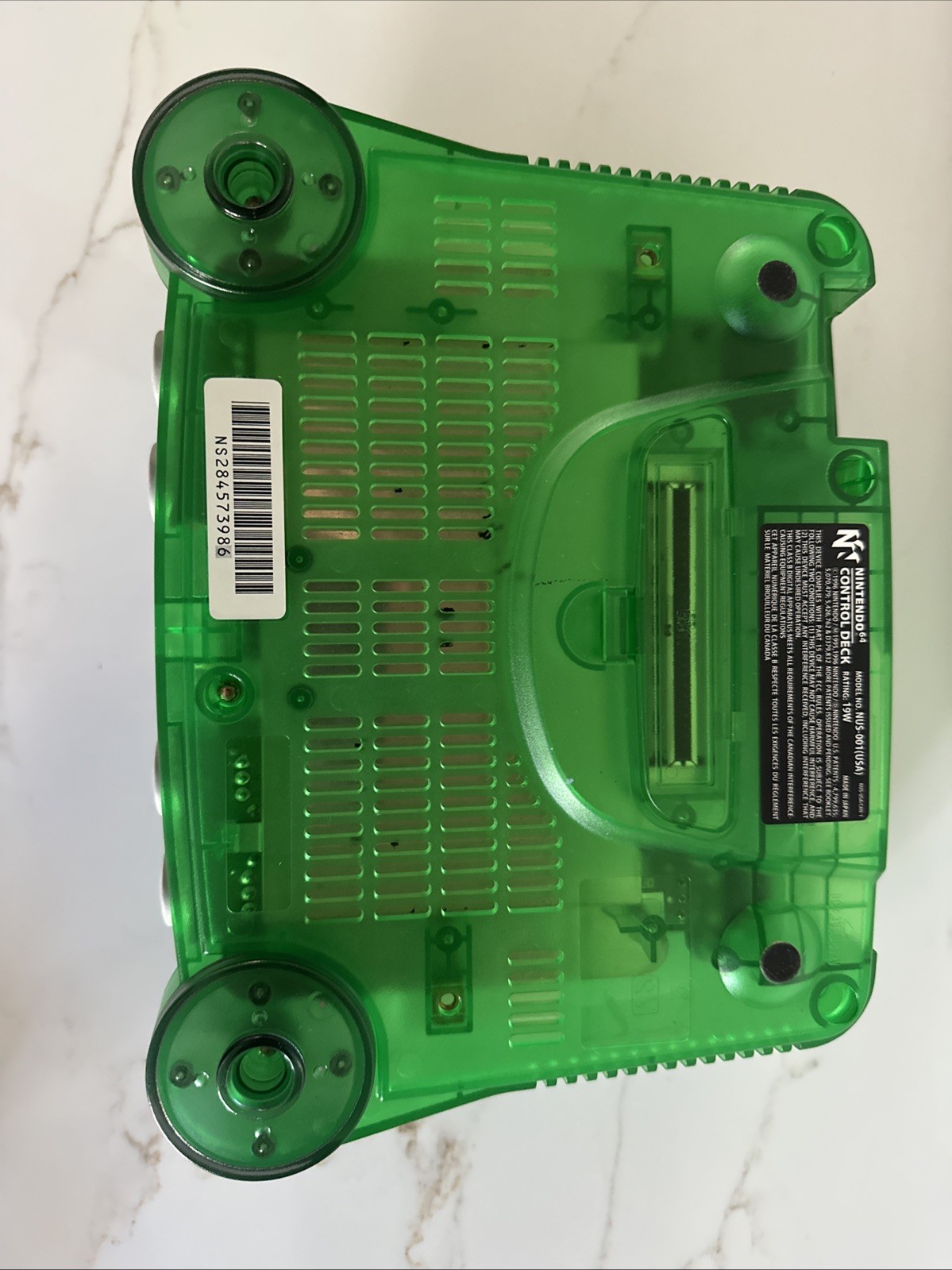 Vintage N64 Funtastic Jungle Translucent GREEN Nintendo-64 Gaming Console System