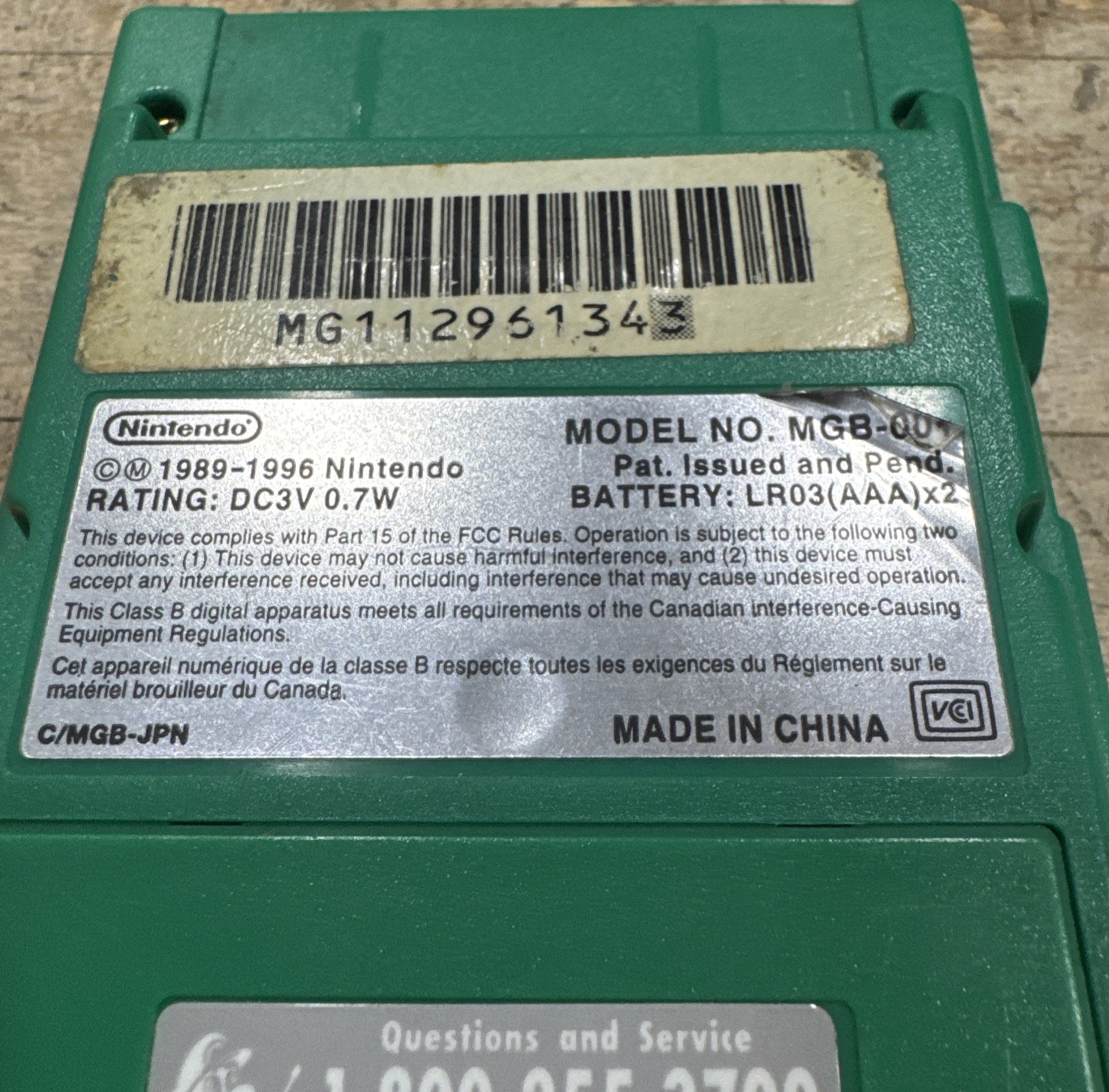 Nintendo Game Boy Pocket MGB-001 – Green – 100% OEM – Tested Working Free SH
