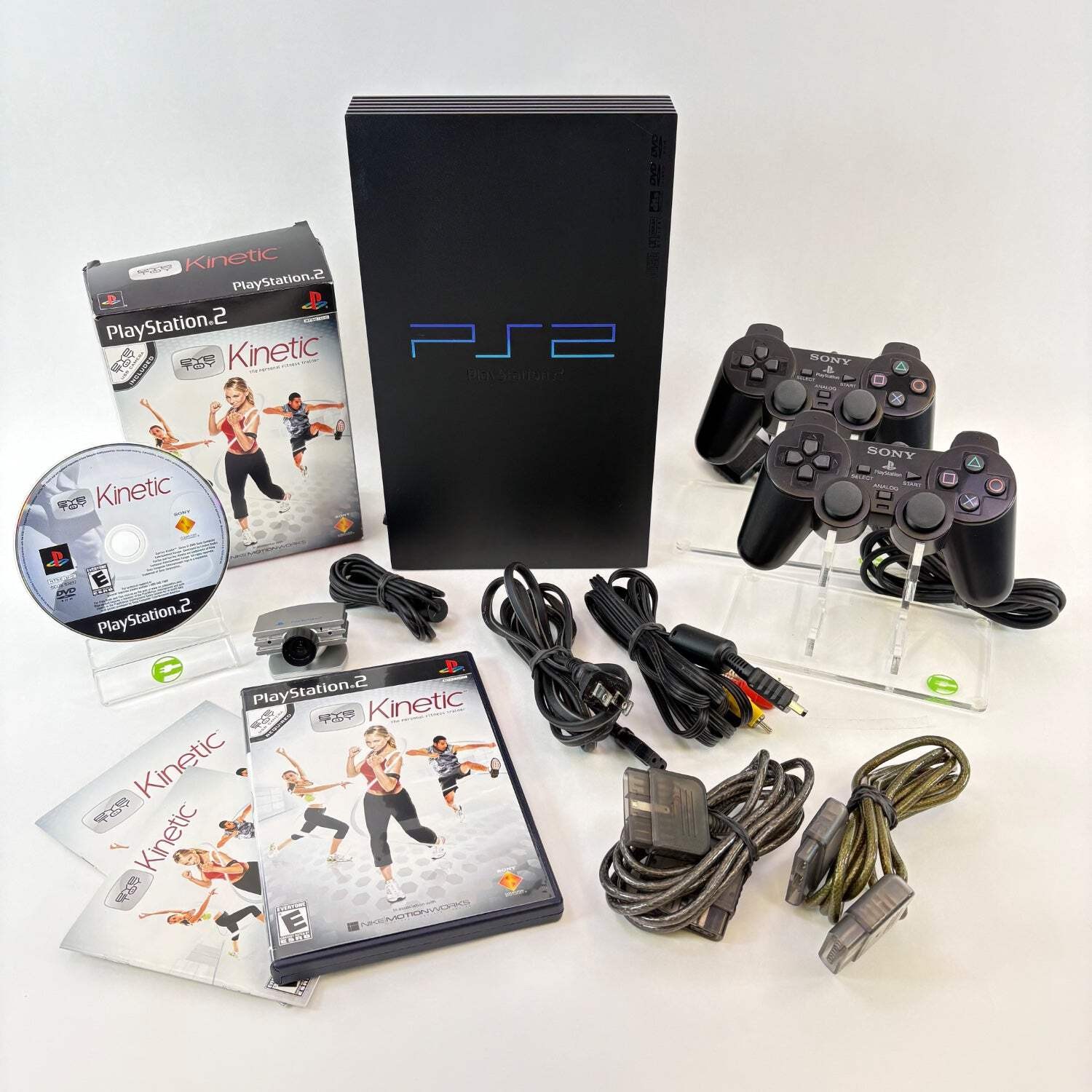Sony PlayStation 2 PS2 Black Console Gaming System SCPH-30001 Bundle