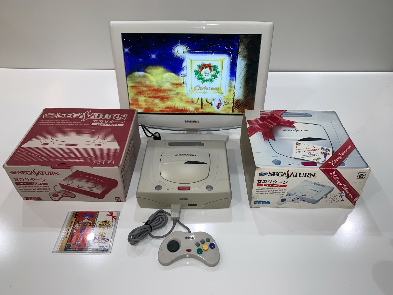 Sega Saturn White Christmas Nights Limited Edition JAPAN Complete in Box Tested!