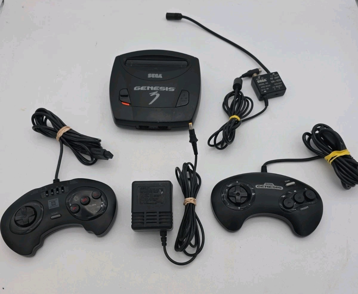 SEGA Genesis 3 Console – Cleaned, Tested, and Working – OEM Adapter & Controller