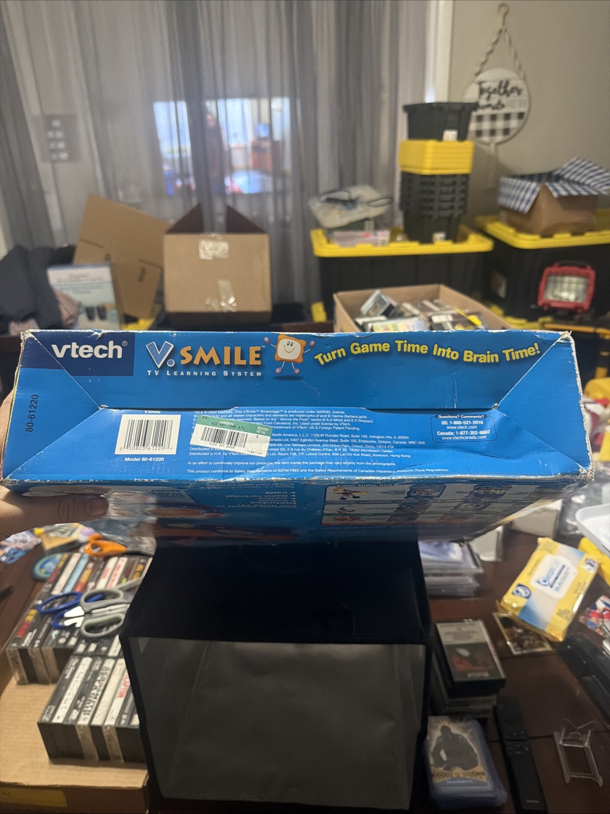 V Smile V Tech TV Learning System Console With Two Controllers And Game *Read*