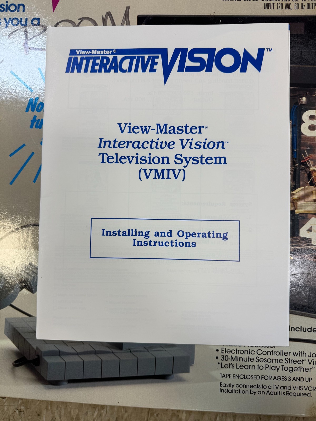 View-Master Interactive Vision Console System Boxed NO GAME Missing VHS