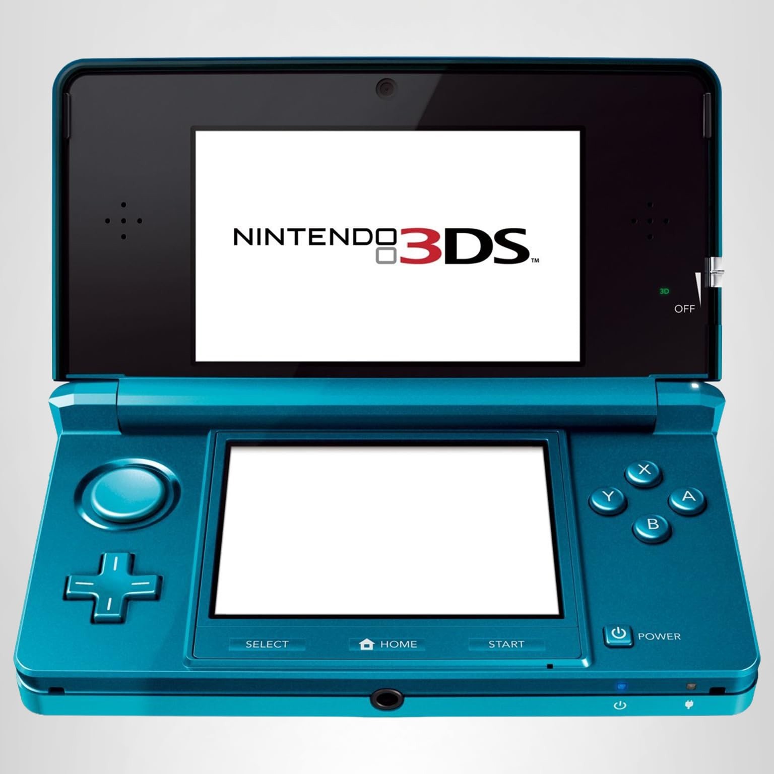 Nintendo 3DS Handheld System Aqua Blue w/ Stylus & Charger, Tested-Working