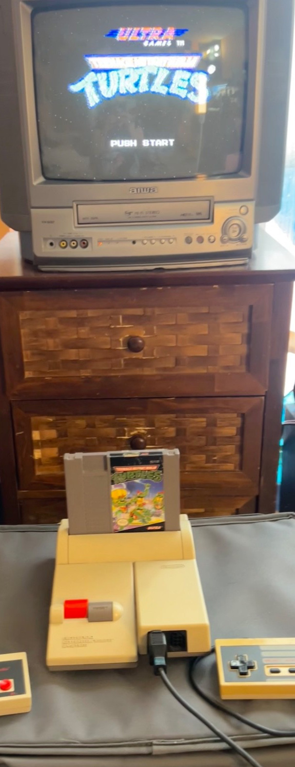 Professionally Serviced Nintendo Top Loader Console with 2 controllers & 7 games