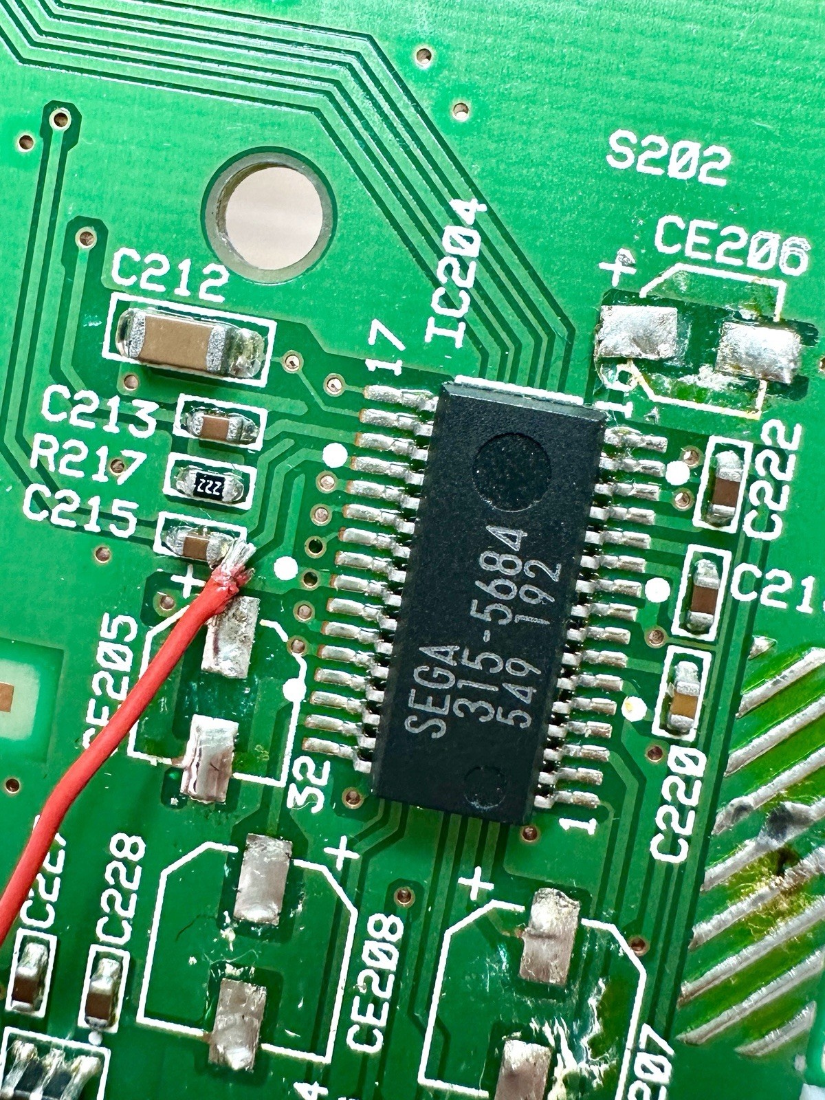 Sega Nomad Motherboard Cartridge Side Working Recapped Sega CD & SMS Audio Mod