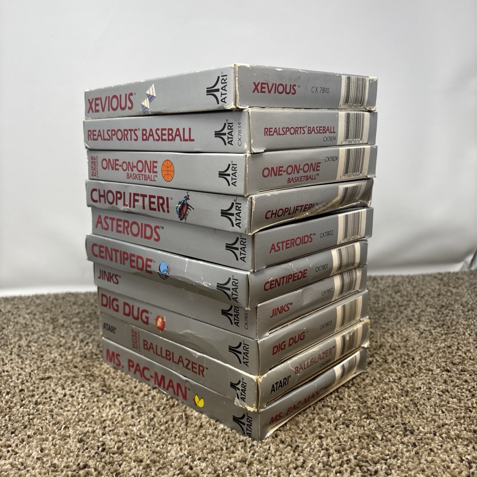 Atari 7800 Console And Games Bundle In Box Fully Tested 11 Games All Cables CIB