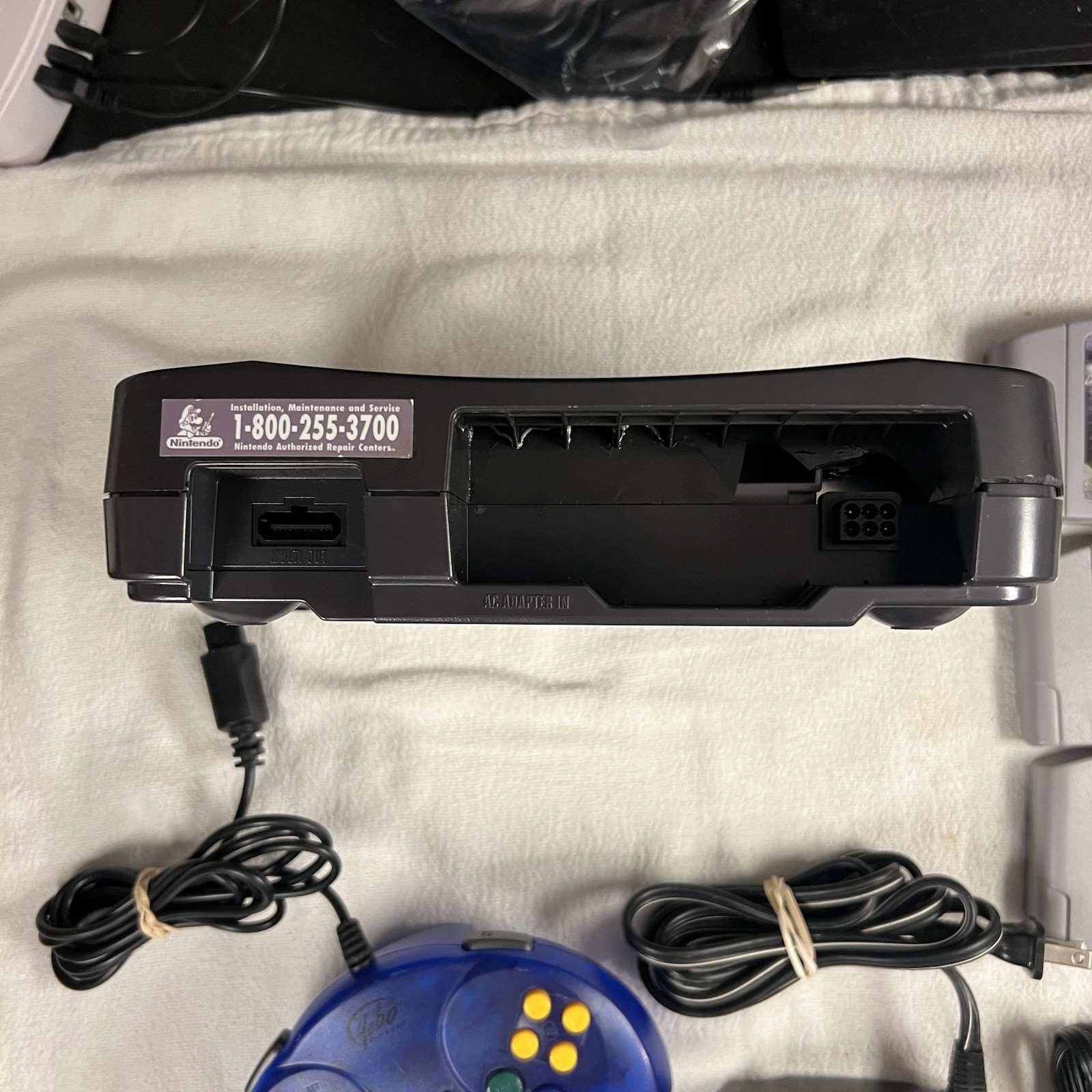 Nintendo 64 System Home Console Charcoal Gray Bundle 5 Games