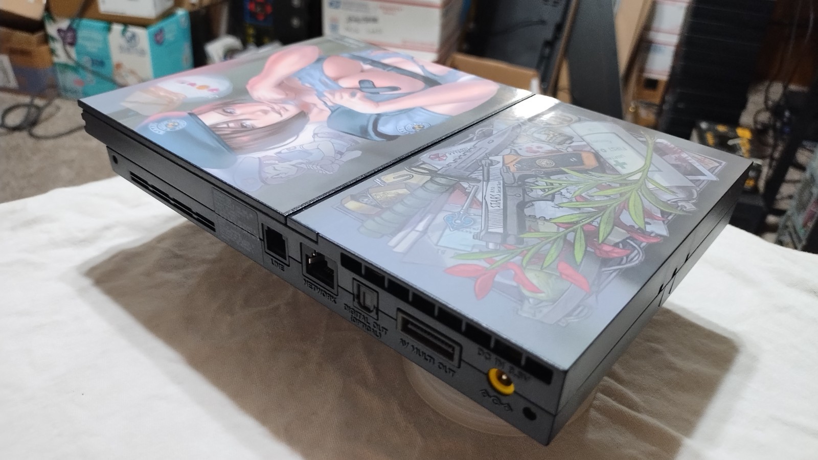 Sony Playstation 2 Slim Console w/ Resident Evil case