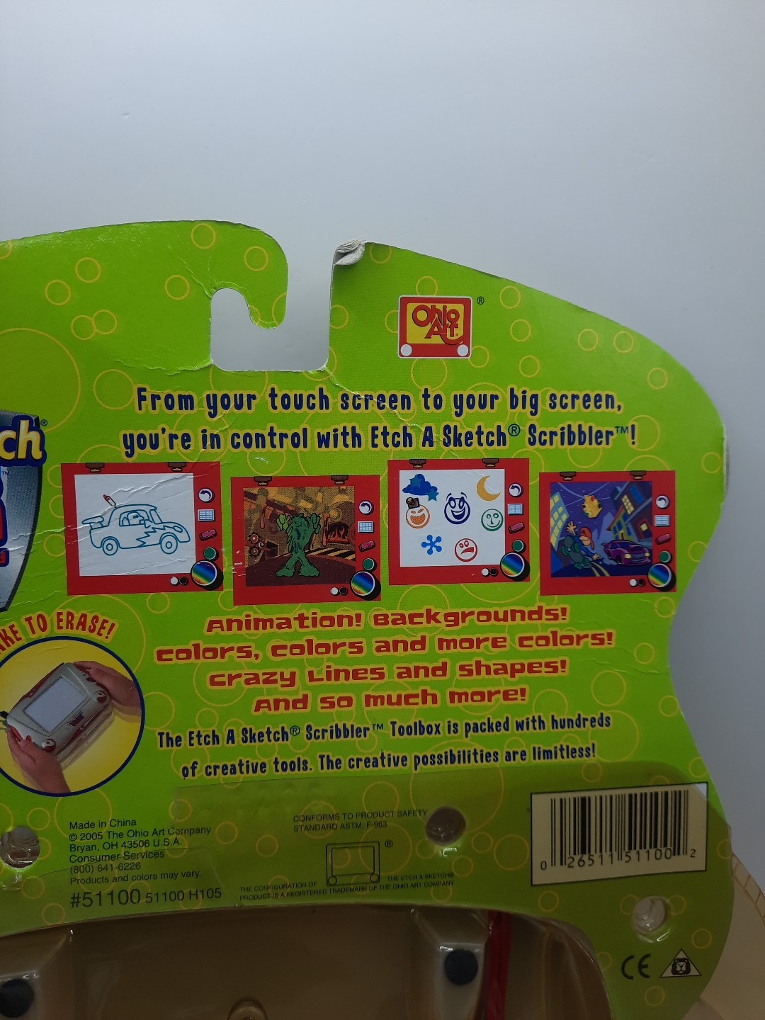 Etch A Sketch Scribbler 2005 RC to TV with Attached Pen New In Package