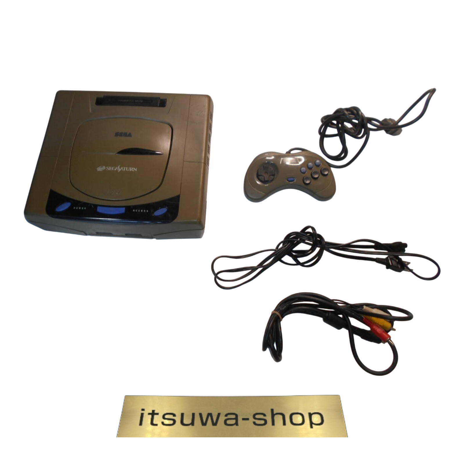 Sega Saturn SS Home Console HST-3210 Grey Tested working NTSC-J w/ Ctrlr+Cables