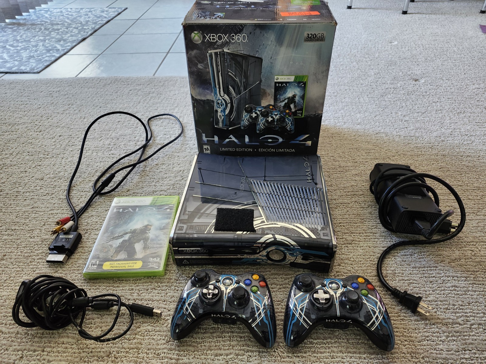Microsoft Xbox 360 Halo 4 Limited Edition 320GB Console Tested CIB Sealed Game!