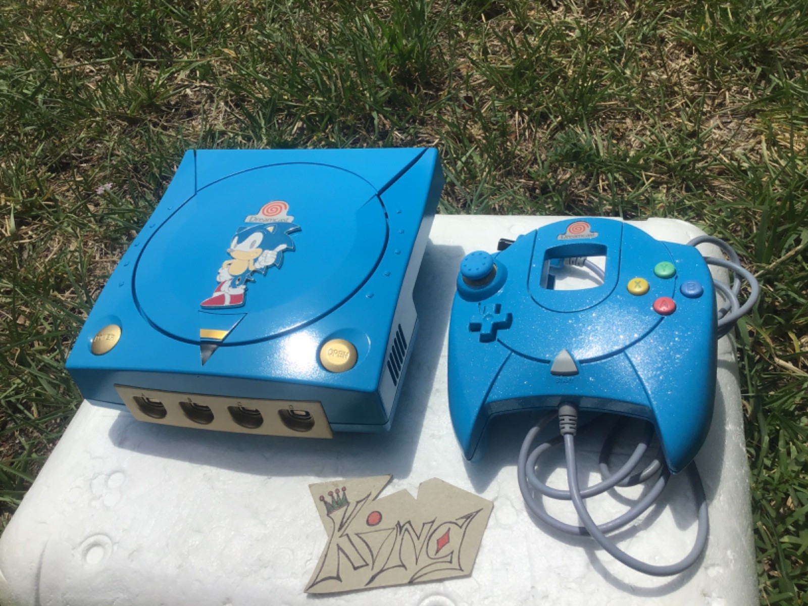 💙 SEGA Dreamcast HKT-3020 Home Console 💙 Edition🌟💙 GOLD/BLUE