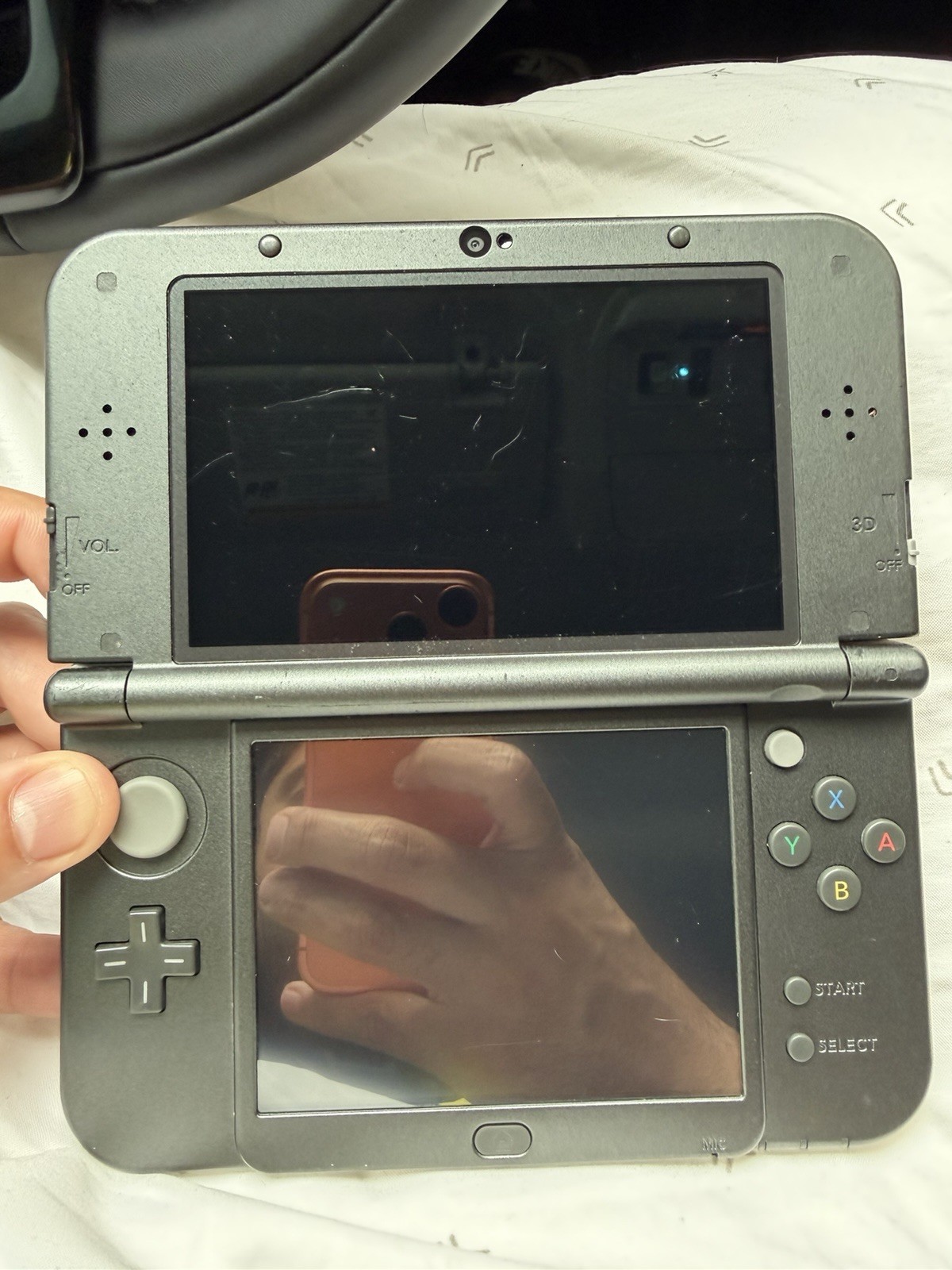 New Nintendo 3DS XL Gray Black Console Tested Great Condition R Button Sticky