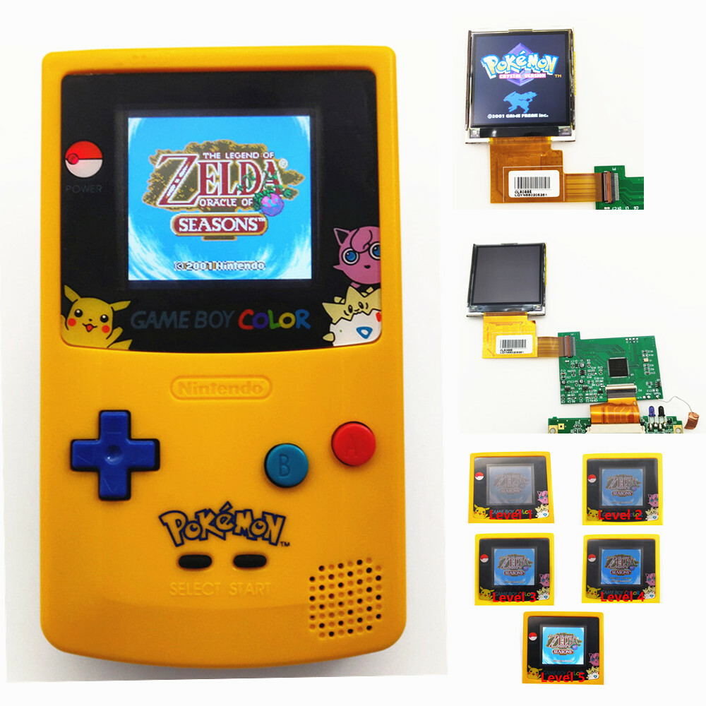 Multi-Colors Rechargeable Highlight Back Light LCD Game Boy Color GBC Console