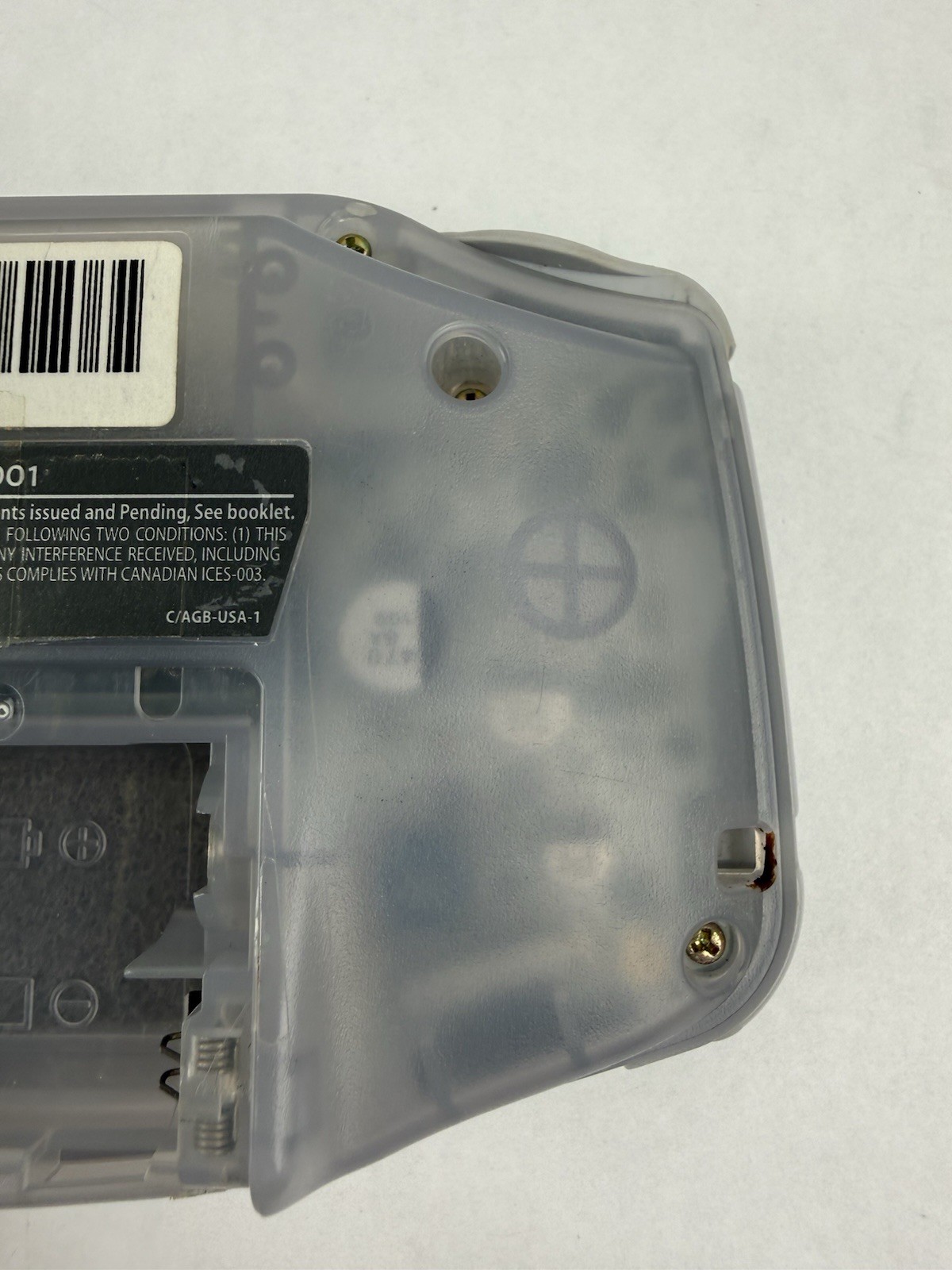 Nintendo Game Boy Advance Clear Glacier Tested AGB-001 W/ 2 Games No Batt. Cover