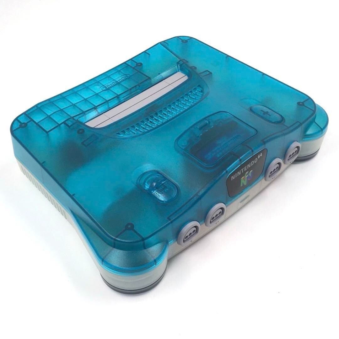 Nintendo 64 Clear Blue Console N64 Chose Original Controller Cables REGION FREE