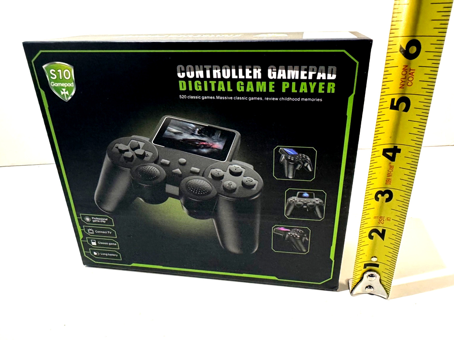 Controller Gamepad S10 2.4 inch Display Screen with TV Connect Black 520 Games