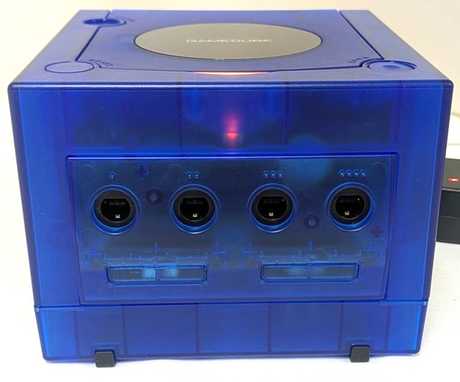 Nintendo GameCube Translucent Funtastic DARK BLUE Gaming Console System Bundle