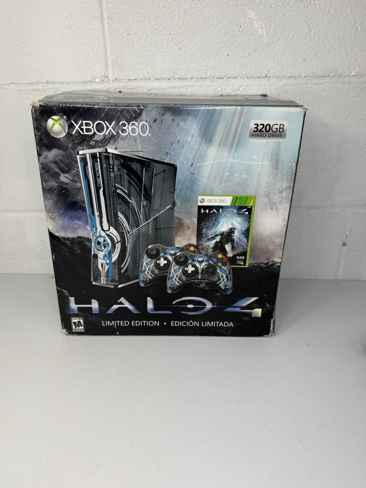 Xbox 360 Halo 4 Limited Edition Console Bundle 320GB Tested Working