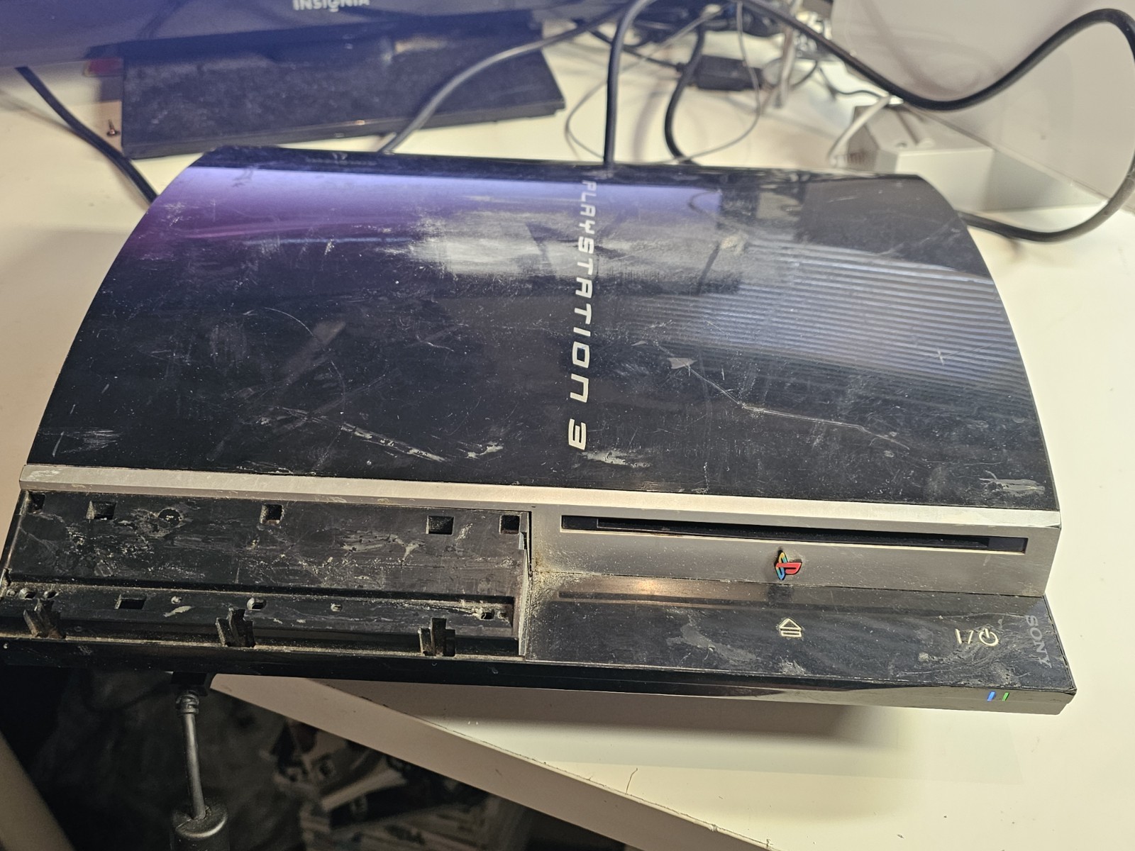 Original Fat PS3 CECHK01 80GB Console ONLY – Tested Working – Damaged Frame/Vent