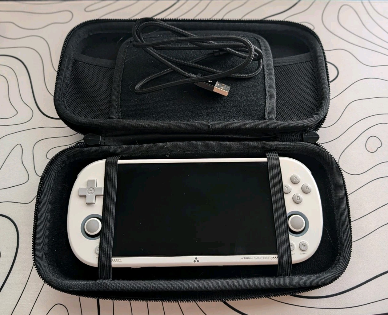 Trimui Smart Pro White Retro Handheld w/ 64GB SD Card, CrossMix OS, Case,…