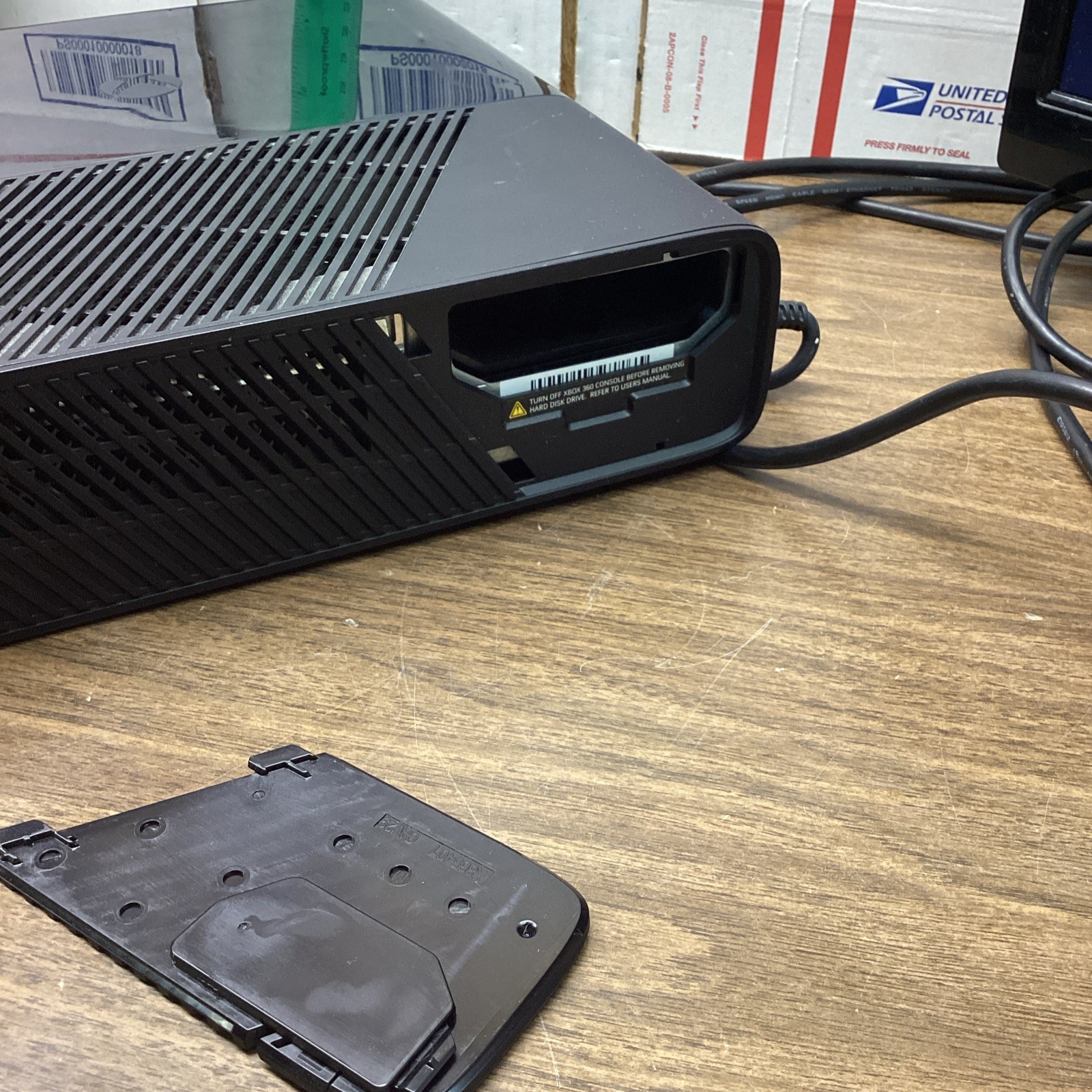 Microsoft Xbox 360 E Console Only Black System Tested & Working