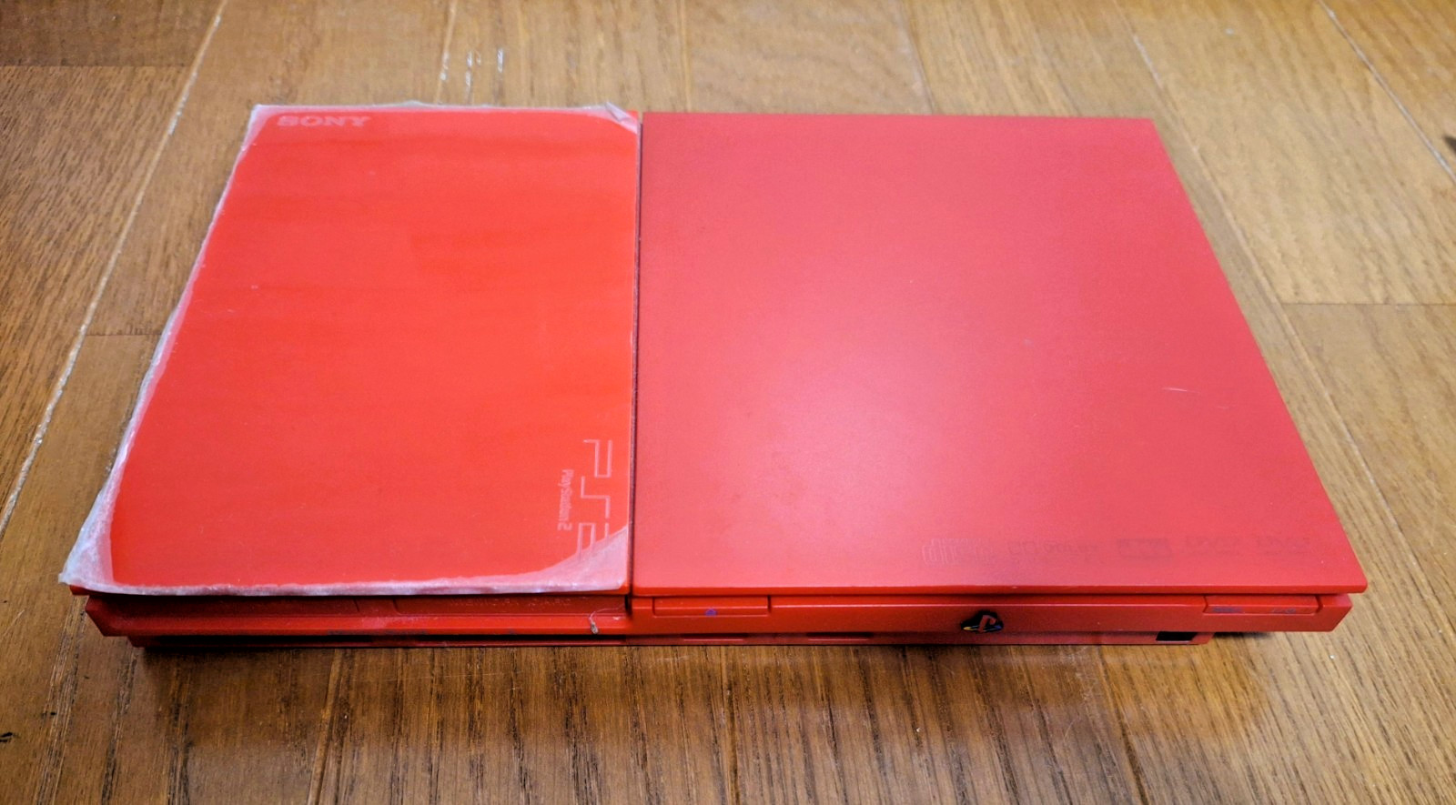 PlayStation 2 Cinnabar Red Slim PS2 SCPH-90000 *COMPLETE – WITH PLASTIC FILM* 3